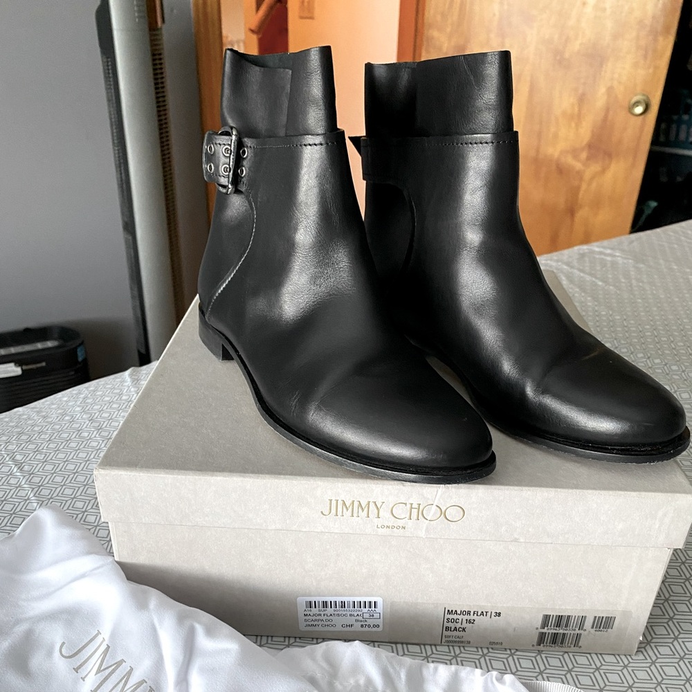Authentic Jimmy Choo leather ankle boots